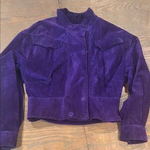 Vintage Purple Suede Jacket.